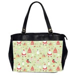 Christmas Pattern, Christmas Tree, Santa Oversize Office Handbag (2 Sides)