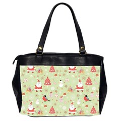 Christmas Pattern, Christmas Tree, Santa Oversize Office Handbag (2 Sides) from ArtsNow.com Back