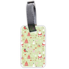 Christmas Pattern, Christmas Tree, Santa Luggage Tag (two sides) from ArtsNow.com Back