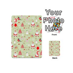 Christmas Pattern, Christmas Tree, Santa Playing Cards 54 Designs (Mini) from ArtsNow.com Front - Diamond3