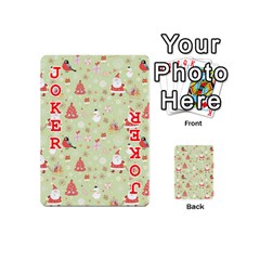 Christmas Pattern, Christmas Tree, Santa Playing Cards 54 Designs (Mini) from ArtsNow.com Front - Joker2