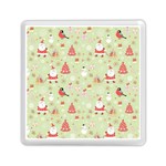 Christmas Pattern, Christmas Tree, Santa Memory Card Reader (Square)