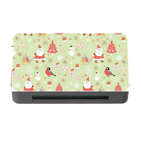 Christmas Pattern, Christmas Tree, Santa Memory Card Reader with CF from ArtsNow.com Front