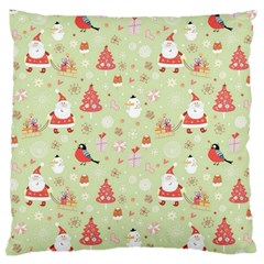 Christmas Pattern, Christmas Tree, Santa Large Cushion Case (Two Sides) from ArtsNow.com Front