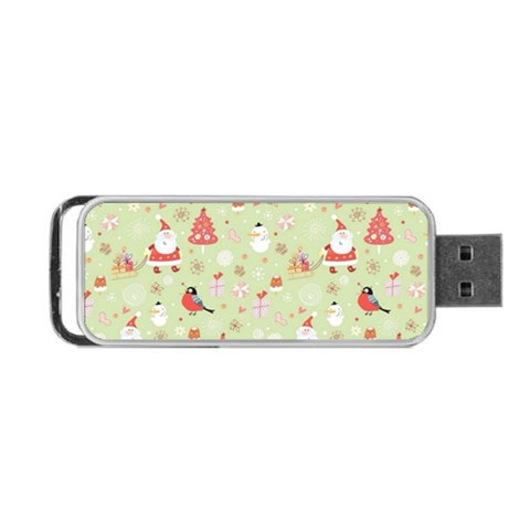 Christmas Pattern, Christmas Tree, Santa Portable USB Flash (One Side) from ArtsNow.com Front