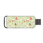 Christmas Pattern, Christmas Tree, Santa Portable USB Flash (One Side)