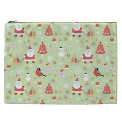 Christmas Pattern, Christmas Tree, Santa Cosmetic Bag (XXL) from ArtsNow.com Front