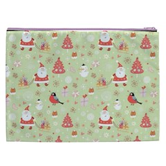 Christmas Pattern, Christmas Tree, Santa Cosmetic Bag (XXL) from ArtsNow.com Back