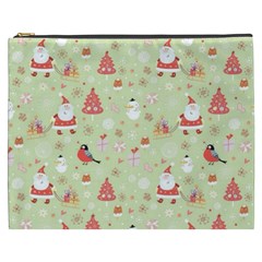 Christmas Pattern, Christmas Tree, Santa Cosmetic Bag (XXXL) from ArtsNow.com Front