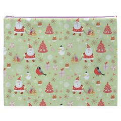 Christmas Pattern, Christmas Tree, Santa Cosmetic Bag (XXXL) from ArtsNow.com Front