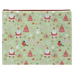 Christmas Pattern, Christmas Tree, Santa Cosmetic Bag (XXXL) from ArtsNow.com Front