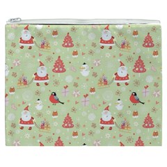 Christmas Pattern, Christmas Tree, Santa Cosmetic Bag (XXXL) from ArtsNow.com Front