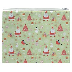 Christmas Pattern, Christmas Tree, Santa Cosmetic Bag (XXXL) from ArtsNow.com Back