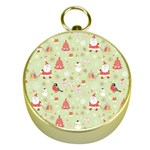 Christmas Pattern, Christmas Tree, Santa Gold Compasses