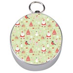 Christmas Pattern, Christmas Tree, Santa Silver Compasses