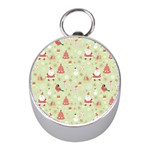 Christmas Pattern, Christmas Tree, Santa Mini Silver Compasses