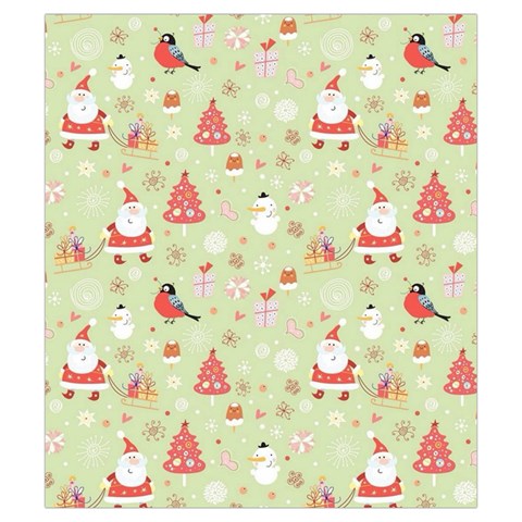 Christmas Pattern, Christmas Tree, Santa Drawstring Pouch (Small) from ArtsNow.com Front