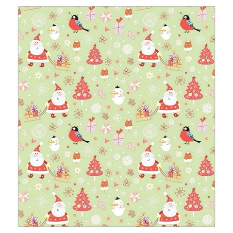 Christmas Pattern, Christmas Tree, Santa Drawstring Pouch (Medium) from ArtsNow.com Front