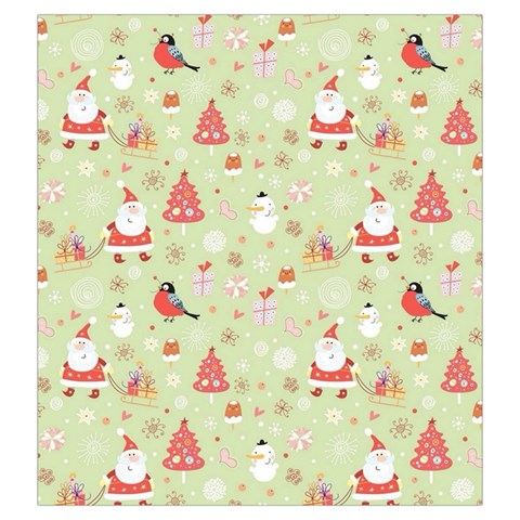 Christmas Pattern, Christmas Tree, Santa Drawstring Pouch (Large) from ArtsNow.com Front