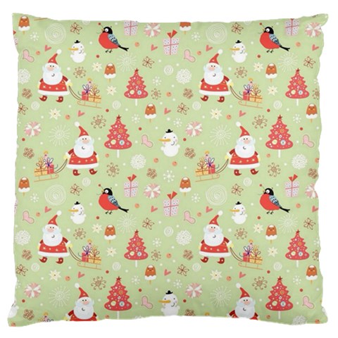 Christmas Pattern, Christmas Tree, Santa Standard Premium Plush Fleece Cushion Case (One Side) from ArtsNow.com Front