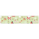 Christmas Pattern, Christmas Tree, Santa Small Premium Plush Fleece Scarf