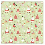 Christmas Pattern, Christmas Tree, Santa Square Satin Scarf (36  x 36 )