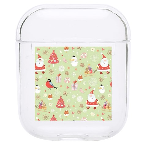 Christmas Pattern, Christmas Tree, Santa Hard PC AirPods 1/2 Case from ArtsNow.com Front