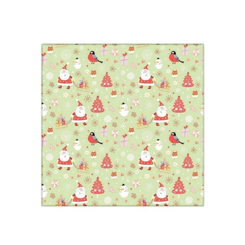 Christmas Pattern, Christmas Tree, Santa Satin Bandana Scarf 22  x 22  from ArtsNow.com Front