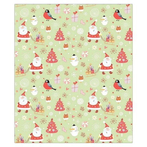 Christmas Pattern, Christmas Tree, Santa Drawstring Pouch (XS) from ArtsNow.com Front