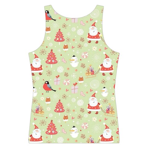 Christmas Pattern, Christmas Tree, Santa Sport Tank Top  from ArtsNow.com Back