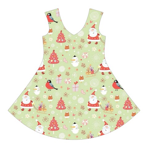 Christmas Pattern, Christmas Tree, Santa Short Sleeve V Front