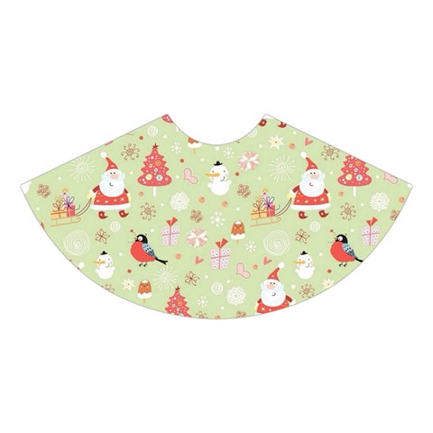 Christmas Pattern, Christmas Tree, Santa Midi Sleeveless Dress from ArtsNow.com Skirt Front