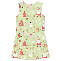 Christmas Pattern, Christmas Tree, Santa Kids  Short Sleeve Velvet Dress from ArtsNow.com Back