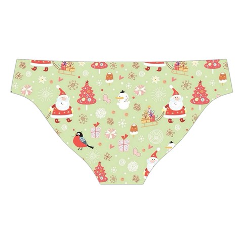 Christmas Pattern, Christmas Tree, Santa Cross Back Hipster Bikini Set from ArtsNow.com Back Under