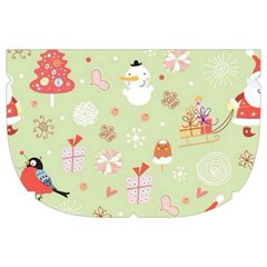 Christmas Pattern, Christmas Tree, Santa Make Up Case (Large) from ArtsNow.com Side Right