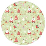 Christmas Pattern, Christmas Tree, Santa Round Trivet