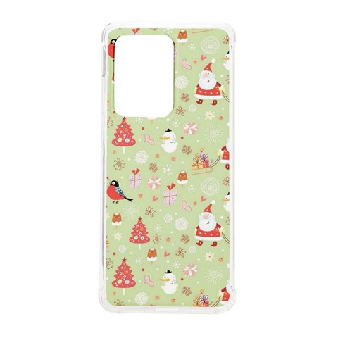 Christmas Pattern, Christmas Tree, Santa Samsung Galaxy S20 Ultra 6.9 Inch TPU UV Case from ArtsNow.com Front