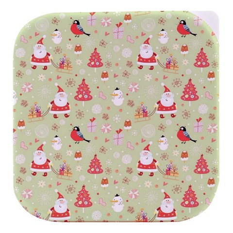 Christmas Pattern, Christmas Tree, Santa Stacked food storage container from ArtsNow.com Pink