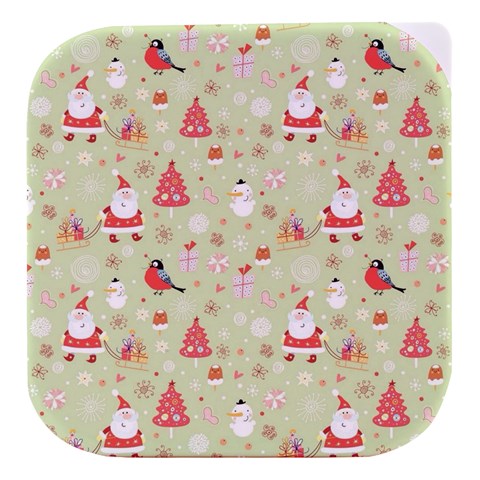 Christmas Pattern, Christmas Tree, Santa Stacked food storage container from ArtsNow.com Yellow