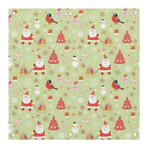 Christmas Pattern, Christmas Tree, Santa Banner and Sign 3  x 3  from ArtsNow.com Front