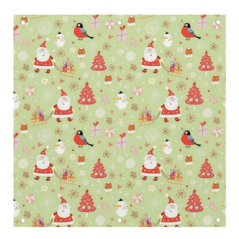 Christmas Pattern, Christmas Tree, Santa Banner and Sign 4  x 4  from ArtsNow.com Front