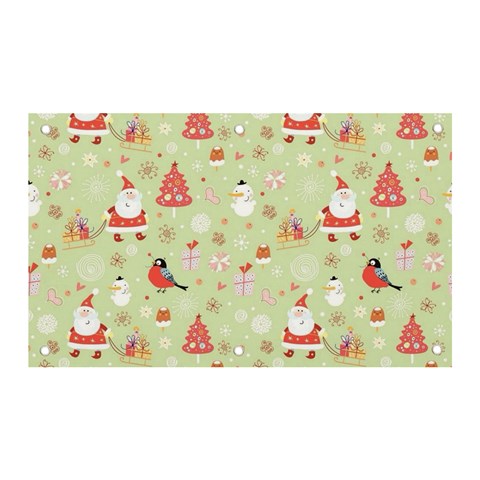 Christmas Pattern, Christmas Tree, Santa Banner and Sign 5  x 3  from ArtsNow.com Front