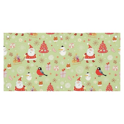 Christmas Pattern, Christmas Tree, Santa Banner and Sign 6  x 3  from ArtsNow.com Front