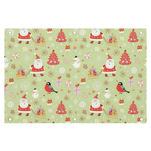 Christmas Pattern, Christmas Tree, Santa Banner and Sign 6  x 4  from ArtsNow.com Front