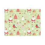 Christmas Pattern, Christmas Tree, Santa Premium Plush Fleece Blanket (Mini)