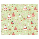 Christmas Pattern, Christmas Tree, Santa Premium Plush Fleece Blanket (Small)