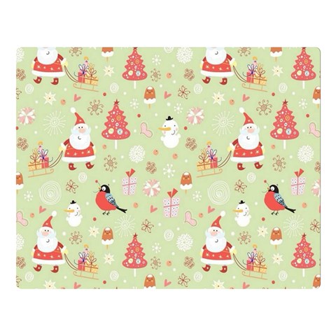 Christmas Pattern, Christmas Tree, Santa Premium Plush Fleece Blanket (Large) from ArtsNow.com 80 x60  Blanket Front