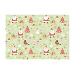 Christmas Pattern, Christmas Tree, Santa Crystal Sticker (A4)