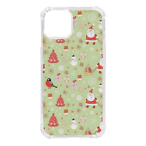 Christmas Pattern, Christmas Tree, Santa iPhone 14 TPU UV Print Case from ArtsNow.com Front