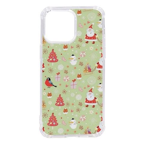 Christmas Pattern, Christmas Tree, Santa iPhone 14 Pro Max TPU UV Print Case from ArtsNow.com Front